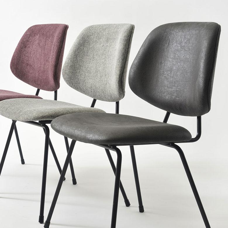 デスク チェア オフィス ワーキング W 50cm D 58cm H81cm SH 45cm ブラック グレー パープル 完成品 クロスレザー 椅子 おしゃれ 北欧 家具 西海岸風 91595 | 東谷 | 05