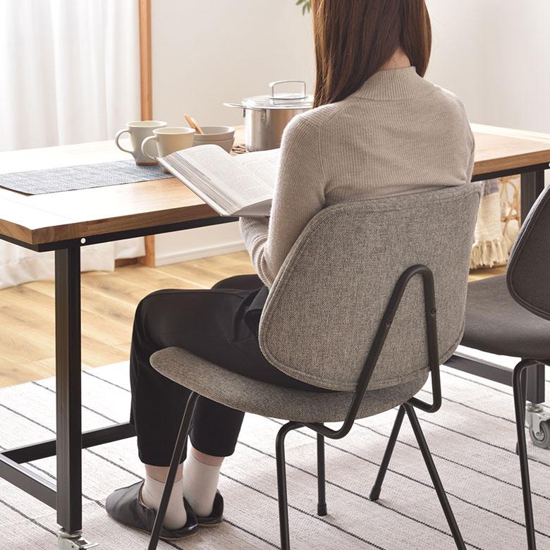 デスク チェア オフィス ワーキング W 50cm D 58cm H81cm SH 45cm ブラック グレー パープル 完成品 クロスレザー 椅子 おしゃれ 北欧 家具 西海岸風 91595 | 東谷 | 12