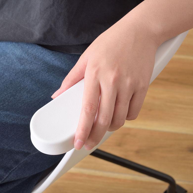 デスク チェア オフィス ワーキング 約 W 60cm D 52cm H 79cm SH 47cm ブラック ホワイト ひじ掛け 肘掛 蒸れにくい 椅子 おしゃれ 北欧 家具 西海岸風 91598 | 東谷 | 15