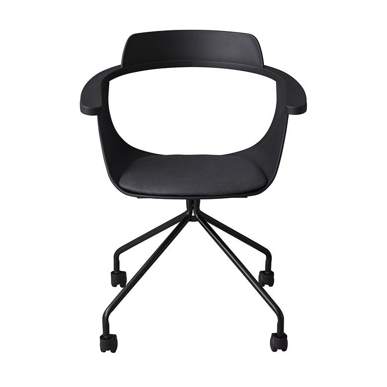 デスク チェア オフィス ワーキング 約 W 60cm D 52cm H 79cm SH 47cm ブラック ホワイト ひじ掛け 肘掛 蒸れにくい 椅子 おしゃれ 北欧 家具 西海岸風 91598 | 東谷 | 17