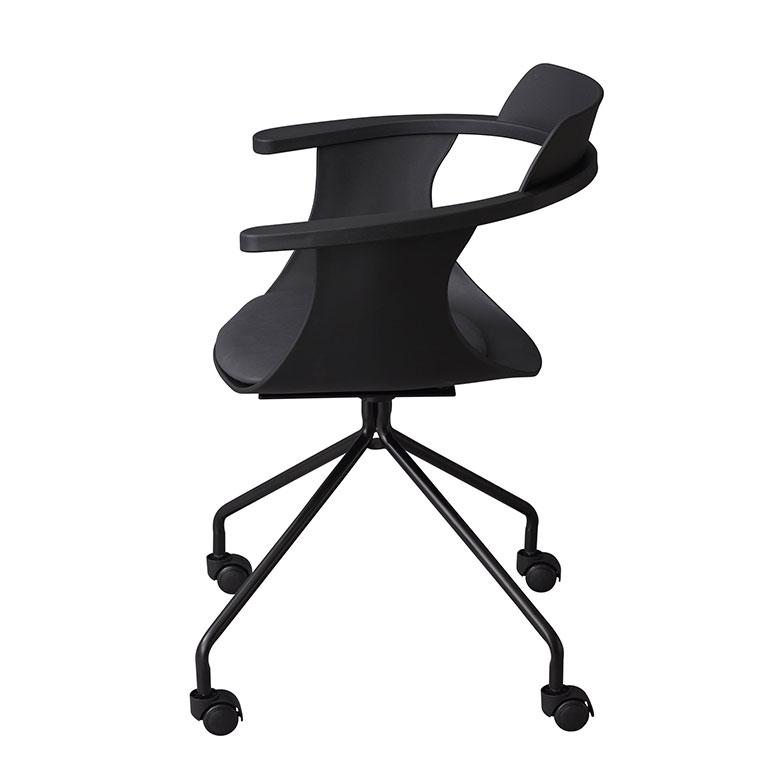 デスク チェア オフィス ワーキング 約 W 60cm D 52cm H 79cm SH 47cm ブラック ホワイト ひじ掛け 肘掛 蒸れにくい 椅子 おしゃれ 北欧 家具 西海岸風 91598 | 東谷 | 18