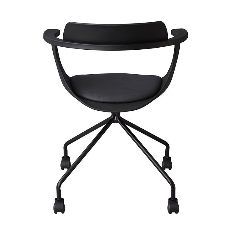 デスク チェア オフィス ワーキング 約 W 60cm D 52cm H 79cm SH 47cm ブラック ホワイト ひじ掛け 肘掛 蒸れにくい 椅子 おしゃれ 北欧 家具 西海岸風 91598 | 東谷 | 19