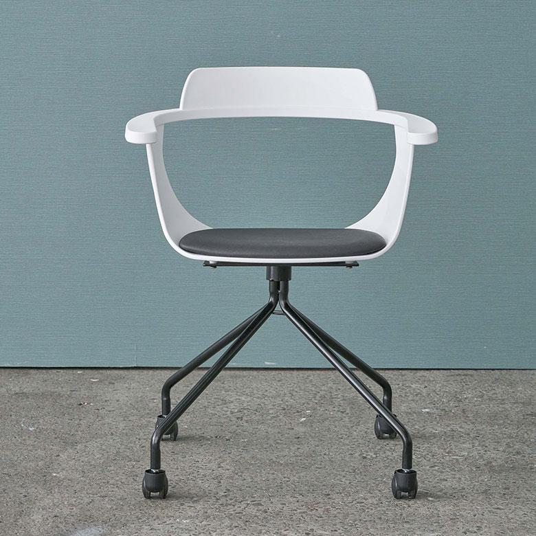 デスク チェア オフィス ワーキング 約 W 60cm D 52cm H 79cm SH 47cm ブラック ホワイト ひじ掛け 肘掛 蒸れにくい 椅子 おしゃれ 北欧 家具 西海岸風 91598 | 東谷 | 10