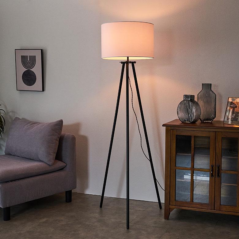 スタンド ライト 照明 ランプ 電球付き 60W 約 W 50cm D 46cm H 151cm 白 間接 フロア 電気 インテリア 器具 おしゃれ 北欧 モダン 家具 雑貨 西海岸風 91599 | 東谷 | 01