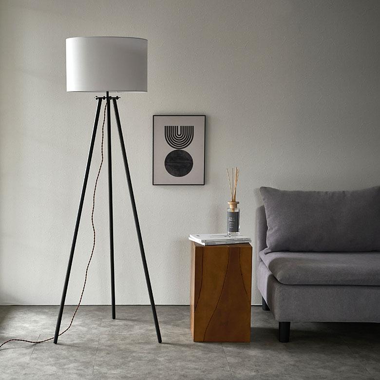 スタンド ライト 照明 ランプ 電球付き 60W 約 W 50cm D 46cm H 151cm 白 間接 フロア 電気 インテリア 器具 おしゃれ 北欧 モダン 家具 雑貨 西海岸風 91599 | 東谷 | 07