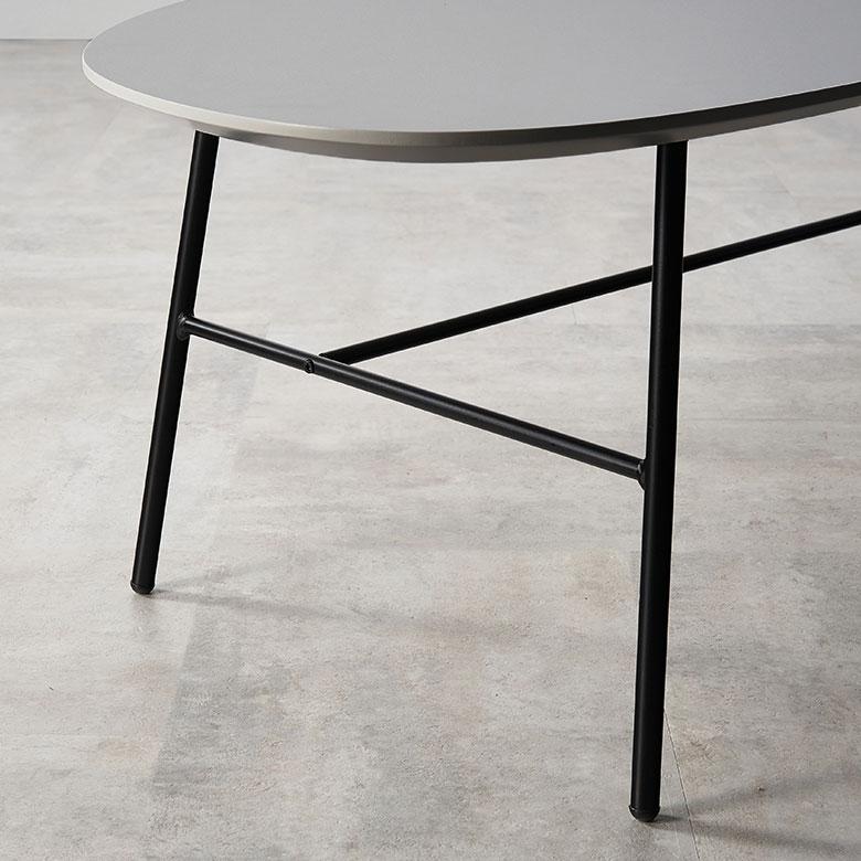 リビング テーブル センター 幅 130cm グレー 曲線 デザイン シンプル モダン 家具 インテリア ソファ コーヒー リビング 店舗 おしゃれ 北欧 西海岸 91600 | 東谷 | 17