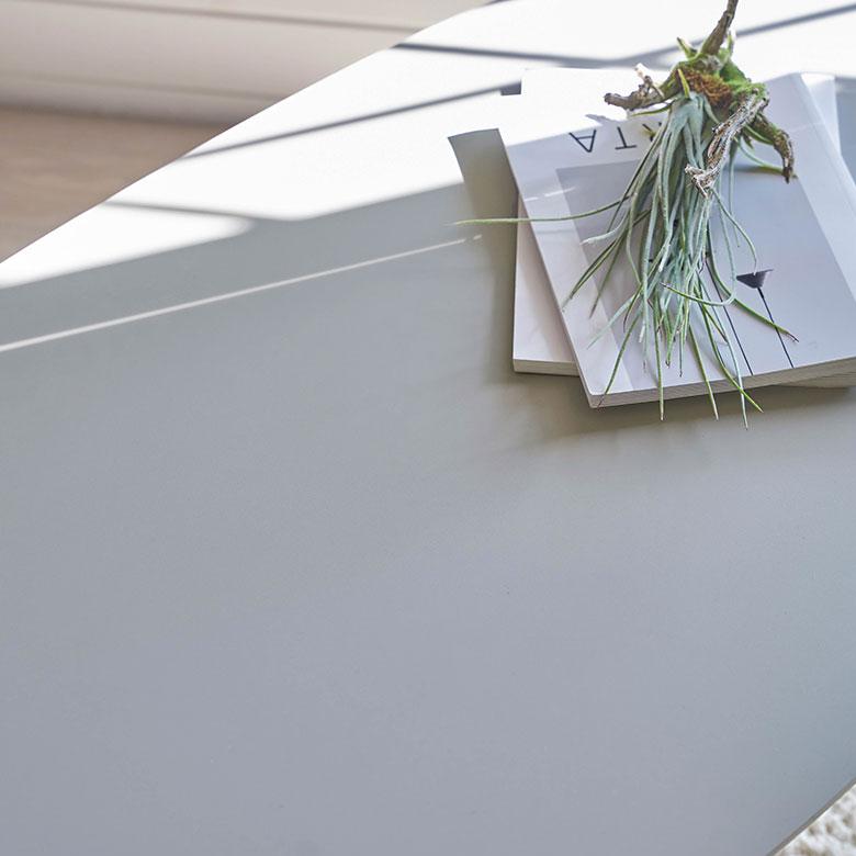 リビング テーブル センター 幅 130cm グレー 曲線 デザイン シンプル モダン 家具 インテリア ソファ コーヒー リビング 店舗 おしゃれ 北欧 西海岸 91600 | 東谷 | 03