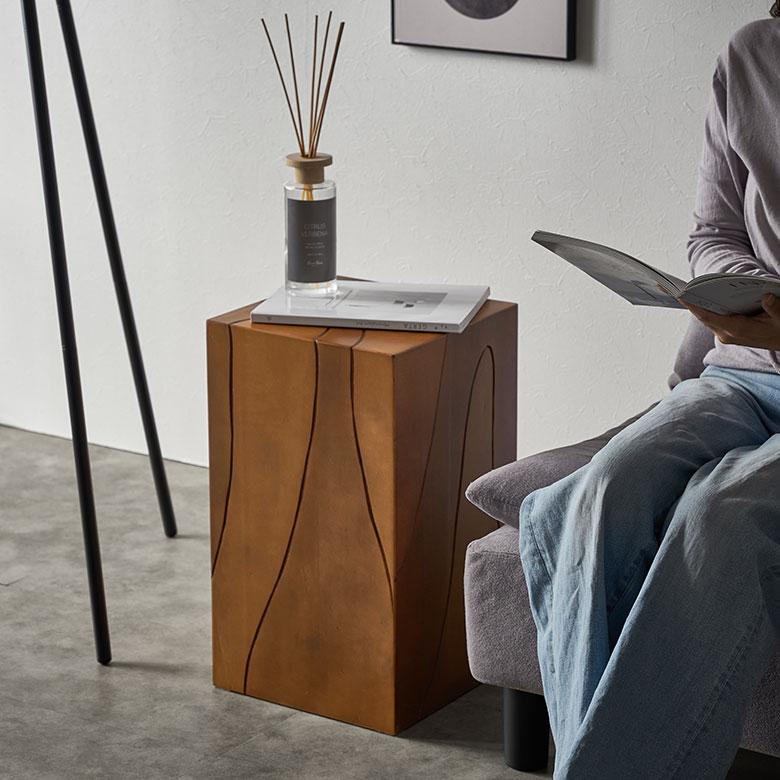 スツール サイド テーブル 椅子 イス ウッド 天然木 木製 座面高 48cm オットマン 家具 インテリア チェア 1人 掛け 1P 腰掛け おしゃれ 北欧 西海岸風 91601 | 東谷 | 07