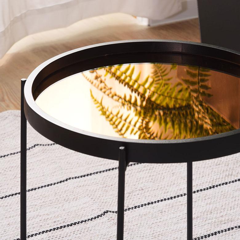 サイド テーブル トレー トレイ 約 高さ 38 cm 折りたたみ 天板取り外し 可  丸 家具 インテリア ナイト ソファ コーヒー おしゃれ 北欧 モダン 西海岸風 91602 | 東谷 | 13