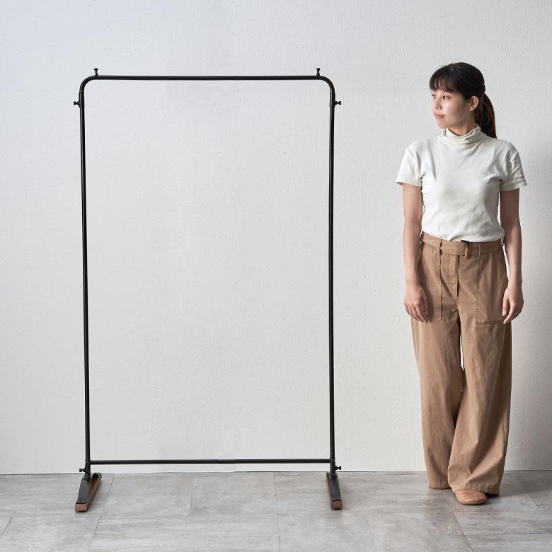 ハンガー ラック コート 高さ 154cm 天然 木 スチール 洋服 掛け ポール 収納 シンプル スリム インダストリアル おしゃれ 北欧 インテリア 家具 西海岸風 91603 | 東谷 | 12