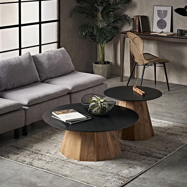 テーブル 円卓 ラウンド 丸型 S 直径 60cm 高さ 43cm ウッド 家具 インテリア センター サイド コーヒー リゾート 店舗 カフェ おしゃれ 北欧 西海岸 91606 | 東谷 | 06