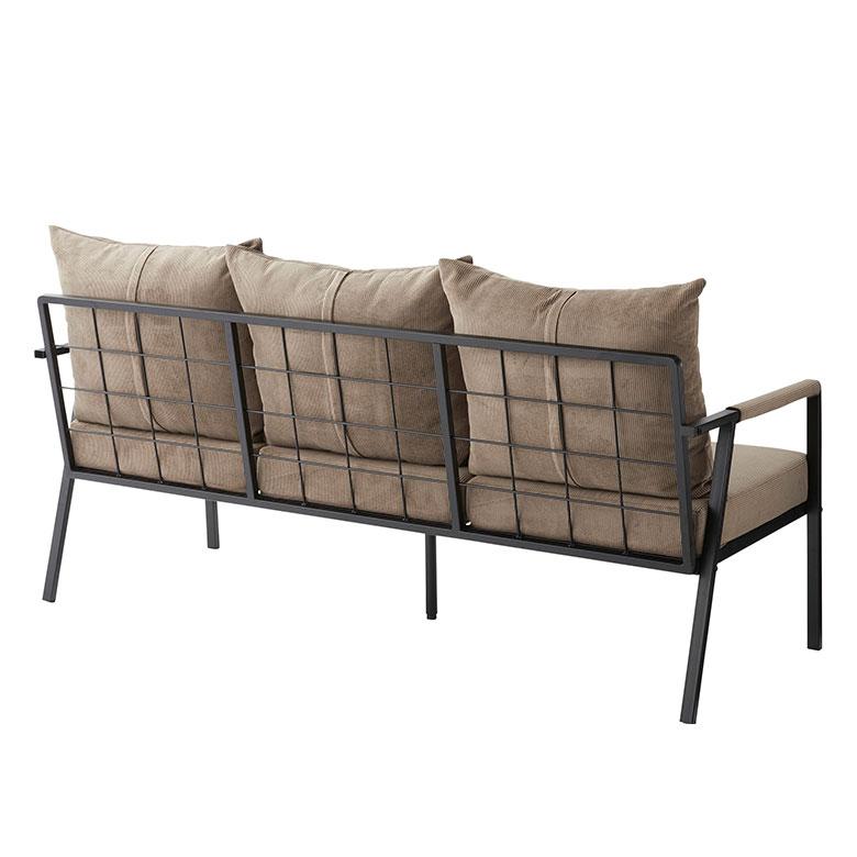 ソファ 3 三 人 掛け P スチール コーデュロイ 幅168cm ひじ掛け カフェ 店舗 インダストリアル ヴィンテージ 北欧 おしゃれ 家具 インテリア 西海岸 91609 | 東谷 | 20