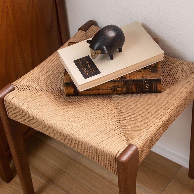 スツール チェア 椅子 ベンチ 天然木 ペーパーコード 木製 四角 ナチュラル 軽量 疲れにくい オールシーズン 春 夏 秋 冬 おしゃれ 北欧 家具 西海岸 91610 | 東谷 | 12