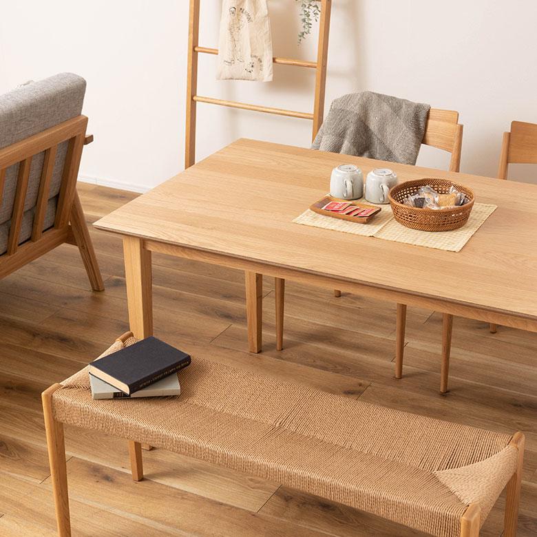 チェア 椅子 いす イス 天然木 ペーパーコード 木製 ウッド 長方形 約 W 105cm D 36cm H 46cm ベージュ ブラウン ナチュラル 軽量 疲れにくい 91611 | 東谷 | 13