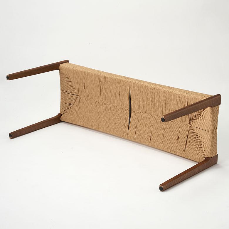 チェア 椅子 いす イス 天然木 ペーパーコード 木製 ウッド 長方形 約 W 105cm D 36cm H 46cm ベージュ ブラウン ナチュラル 軽量 疲れにくい 91611 | 東谷 | 20