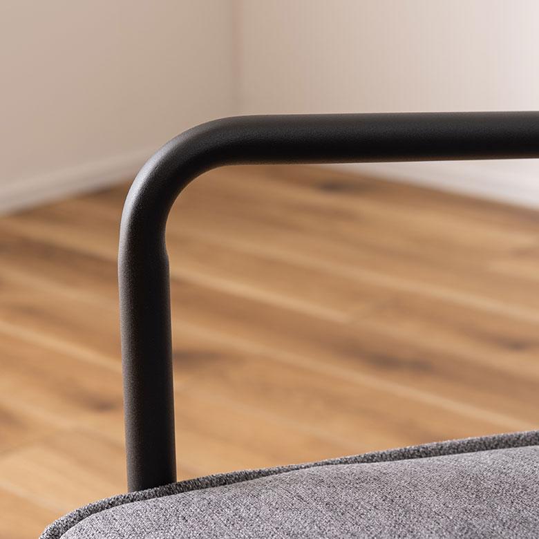 ラウンジ チェア ソファ 座面高 40cm 1P 一人 1人 用 肘 付き 掛け アームレスト 背もたれ クッション スチール 布 ホテル 家具 おしゃれ 北欧 西海岸 91612 | 東谷 | 15