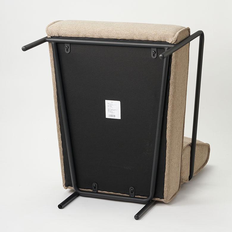 ラウンジ チェア ソファ 座面高 40cm 1P 一人 1人 用 肘 付き 掛け アームレスト 背もたれ クッション スチール 布 ホテル 家具 おしゃれ 北欧 西海岸 91612 | 東谷 | 18