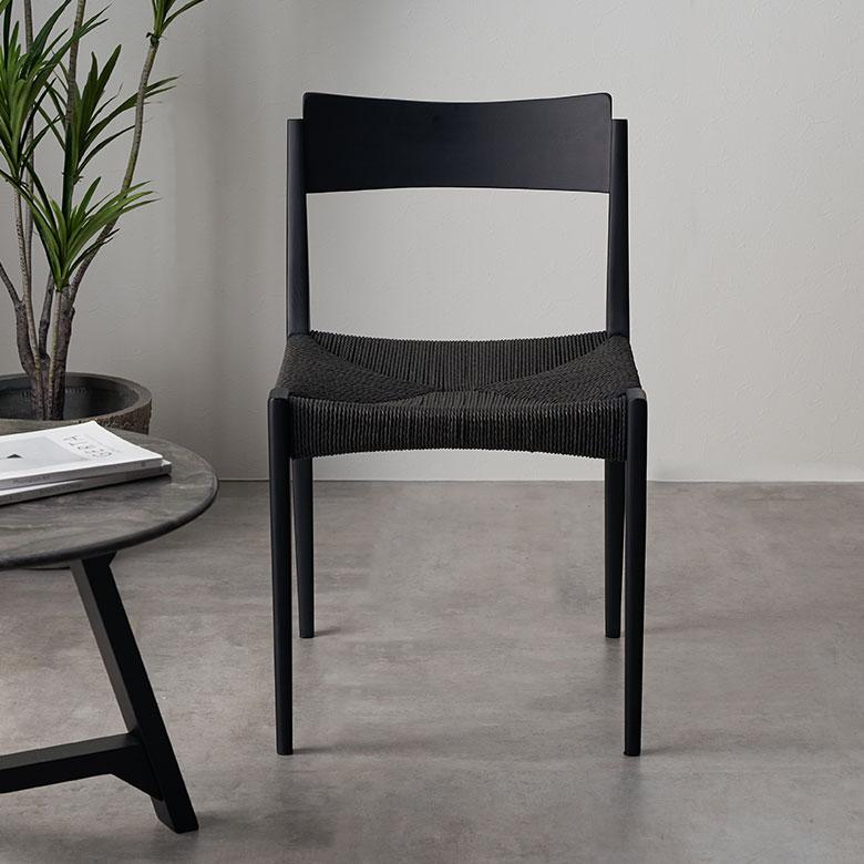 チェア ダイニング 天然 木 製 ウッド ペーパーコード 座面高 45cm 椅子 スタイリッシュ ホテルライク おしゃれ 北欧 リゾート 家具 インテリア 西海岸 91617 | 東谷 | 12