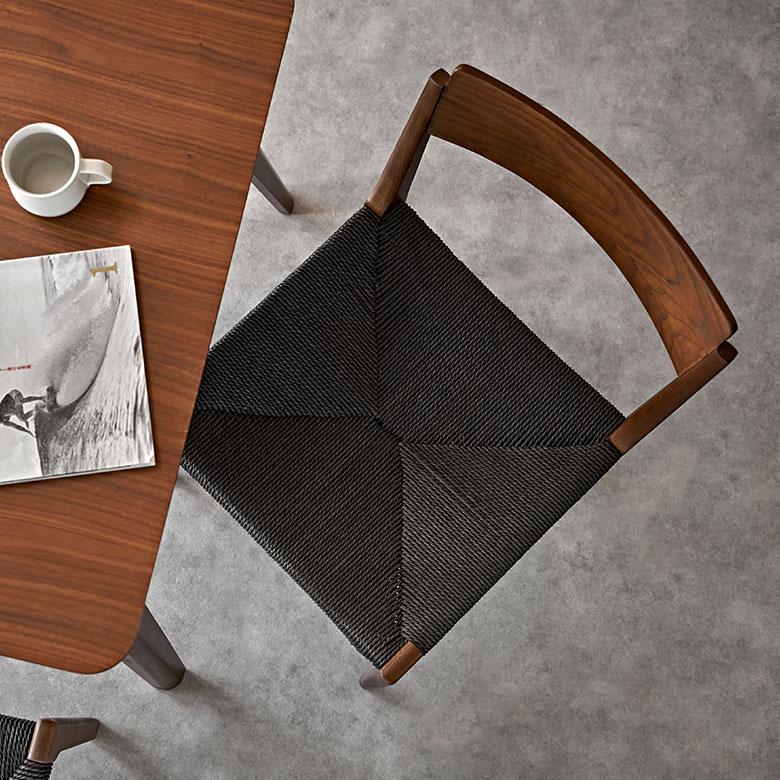 チェア ダイニング 天然 木 製 ウッド ペーパーコード 座面高 45cm 椅子 スタイリッシュ ホテルライク おしゃれ 北欧 リゾート 家具 インテリア 西海岸 91617 | 東谷 | 09