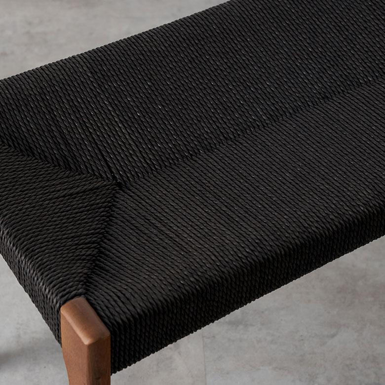 ベンチ チェア 天然 木 製 ペーパーコード 座面高 45cm 幅 105cm 椅子 スタイリッシュ ホテルライク おしゃれ 北欧 リゾート 家具 インテリア 西海岸 91618 | 東谷 | 15