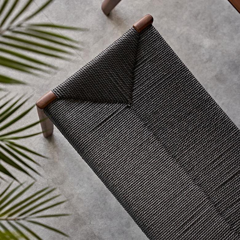 ベンチ チェア 天然 木 製 ペーパーコード 座面高 45cm 幅 105cm 椅子 スタイリッシュ ホテルライク おしゃれ 北欧 リゾート 家具 インテリア 西海岸 91618 | 東谷 | 08