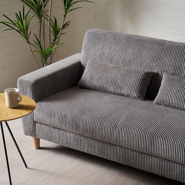 ソファ 2人 掛け 2P 天然 木 製 ウッド 約 W163cm D76cm H76cm SH41cm ひじ ロー ファブリック クッション 付 北欧 おしゃれ 家具 インテリア 西海岸 91624 |  | 08