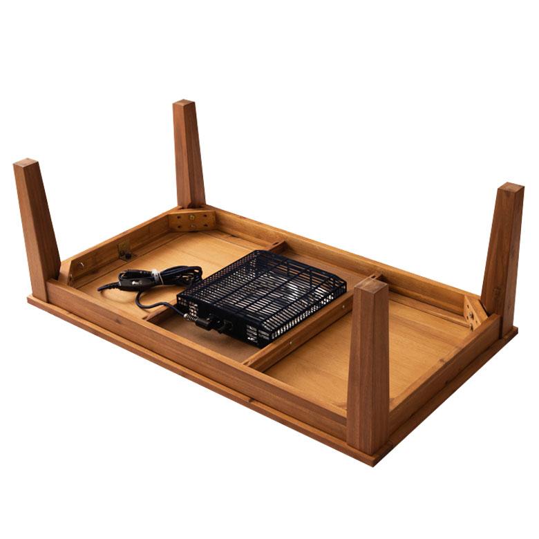 こたつテーブル 長方形 105 天然木 こたつ テーブル 家具調こたつ 105 一人用こたつ リビング コタツ おしゃれ 北欧 リゾート 家具 インテリア 西海岸 91630 | 東谷 | 14