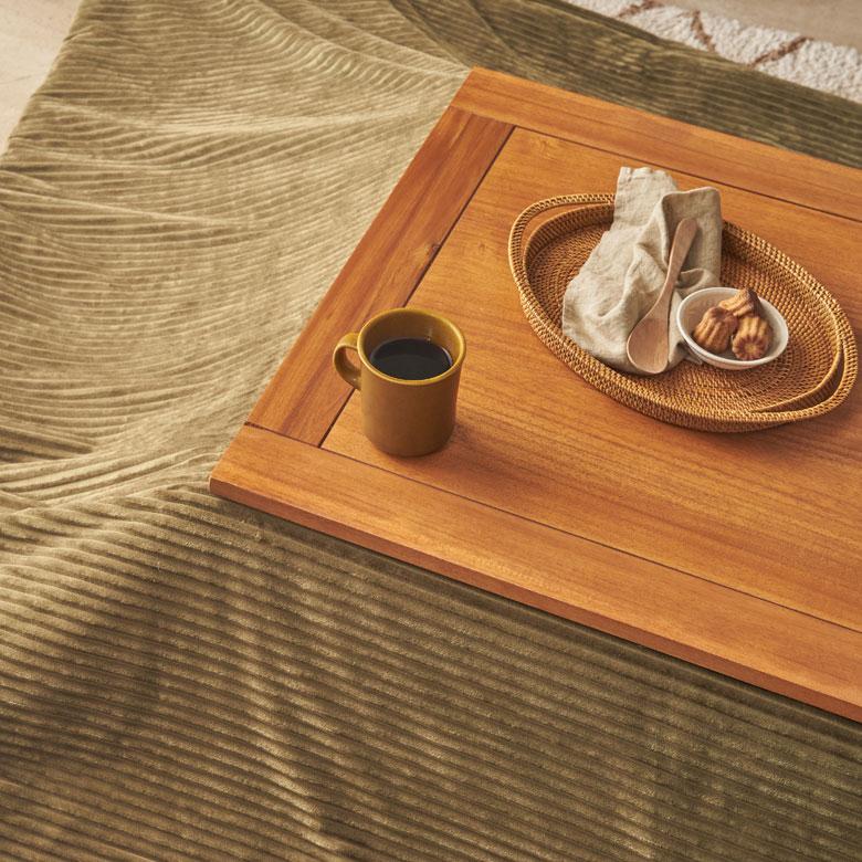 こたつテーブル 長方形 105 天然木 こたつ テーブル 家具調こたつ 105 一人用こたつ リビング コタツ おしゃれ 北欧 リゾート 家具 インテリア 西海岸 91630 | 東谷 | 04