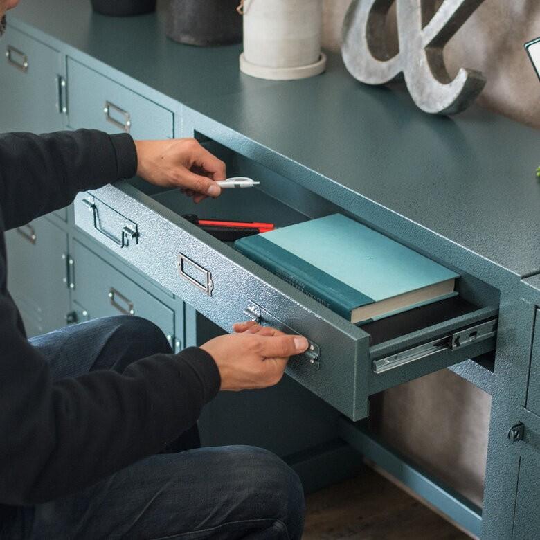 デスク パソコンデスク 引き出し付き 机 スチール製 幅70cm 事務机 PCデスク コンパクト スチールデスク サイドテーブル 作業台 91 | ブランド登録なし | 04