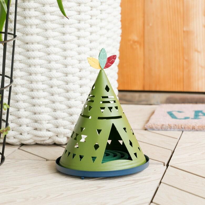 蚊取り線香ホルダー 蚊取り線香立て 蚊取り線香入れ ティピースタンド おしゃれ アイアン蚊遣り 蚊取り線香 蚊遣り 蚊やり アウトドア かわいい 三角形 92029 | ブランド登録なし | 01