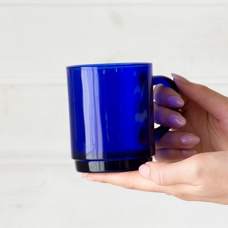 デュラレックス サファイア マグ 250ml DURALEX ブルー 青 カップ コップ ガラス 強化 食器 電子レンジ フランス 丈夫 おしゃれ シンプル キッチン用品 92040 | DURALEX | 01
