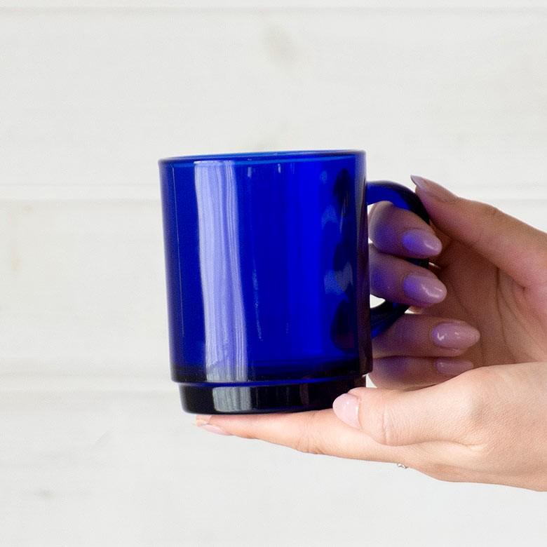 デュラレックス サファイア マグ 250ml DURALEX ブルー 青 カップ コップ ガラス 強化 食器 電子レンジ フランス 丈夫 おしゃれ シンプル キッチン用品 92040 | DURALEX | 02