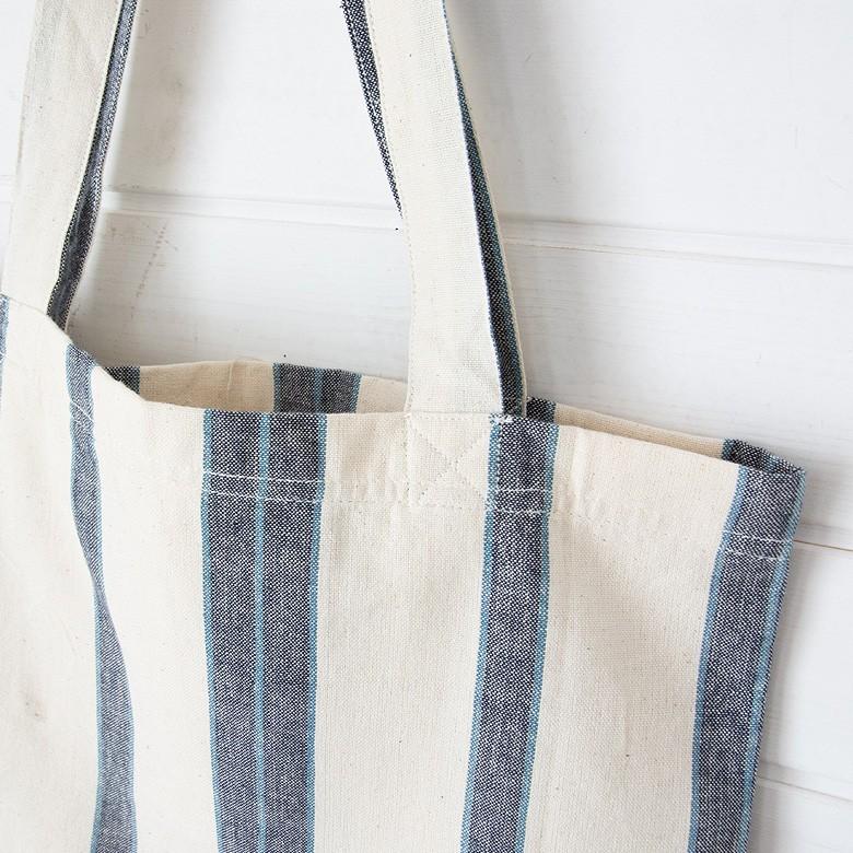 バッグ トートバック 肩掛け レディース 大きめ 布 綿エコ マザーズ レッスン 縦縞 生成り シンプル おしゃれ かわいいナチュラル A3 A4 たためる 92051 | ブランド登録なし | 13