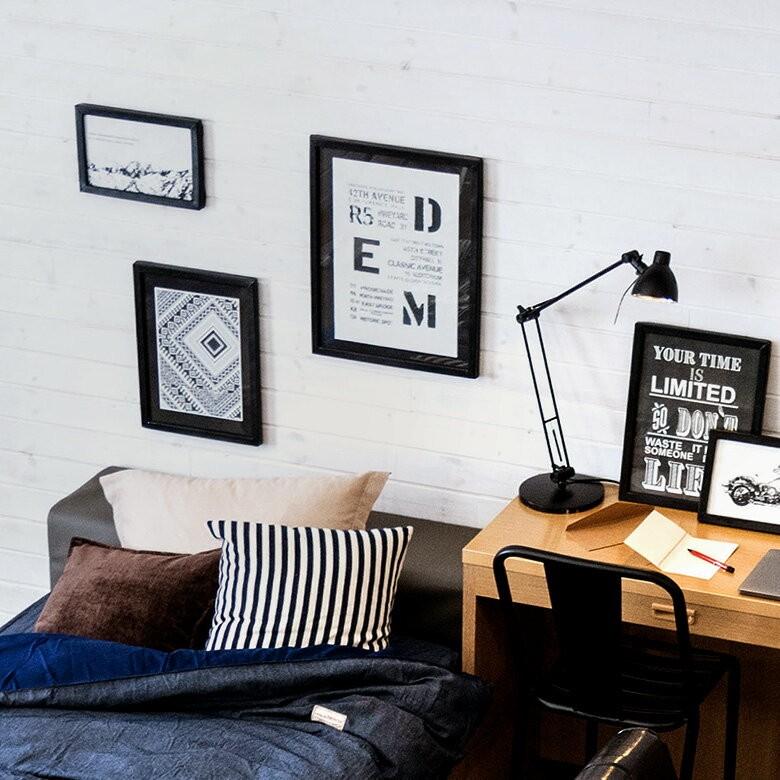 アートパネル フォトフレーム ポスター ウォールデコレーション 額 約40cm×50cm 壁掛け 黒 インテリア おしゃれ 92064 | ブランド登録なし | 06