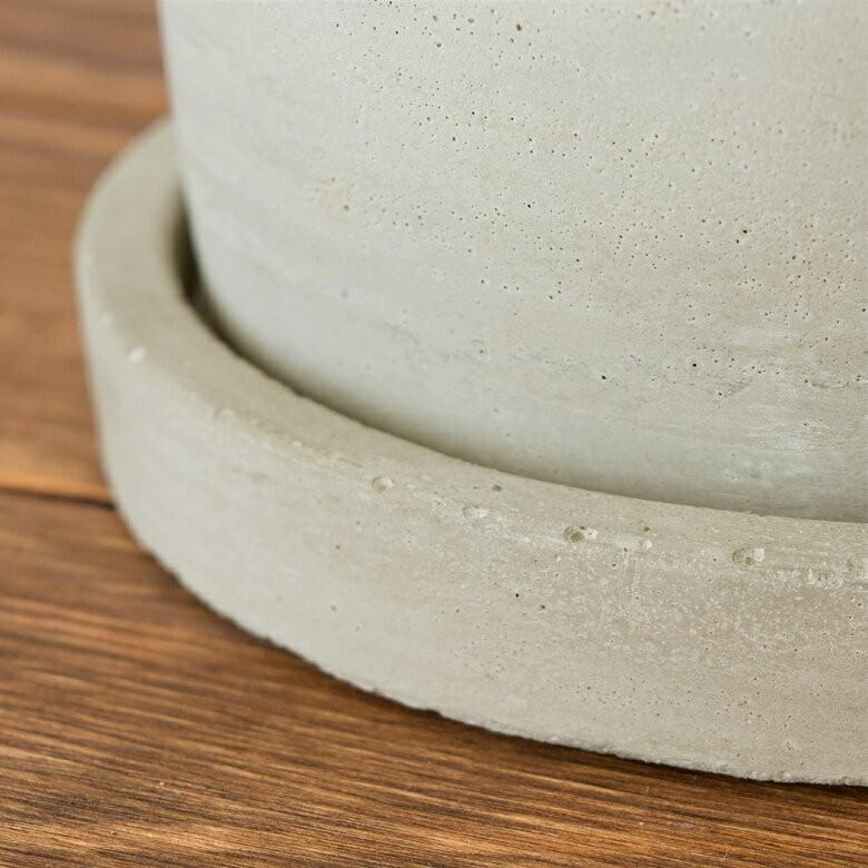 植木鉢 セメントポット 穴あり 4号サイズ 受け皿付き 直径12×高さ12cm 深型 プランターポッド フラワーポット 鉢カバー 観葉植物 ガーデニング おしゃれ 92071 | ブランド登録なし | 05