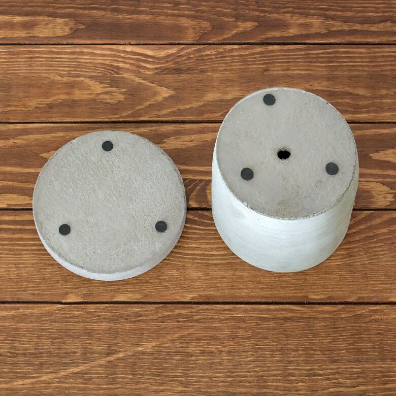 植木鉢 セメントポット 穴あり 4号サイズ 受け皿付き 直径12×高さ12cm 深型 プランターポッド フラワーポット 鉢カバー 観葉植物 ガーデニング おしゃれ 92071 | ブランド登録なし | 07