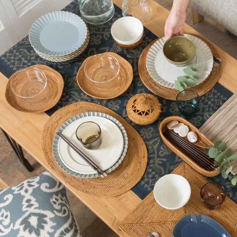 中皿 21.3cm 陶器製 プレート皿 食器 平皿 丸皿 電子レンジ・オーブン使用可 白 カラメル キッチン用品 92083 | ブランド登録なし | 11