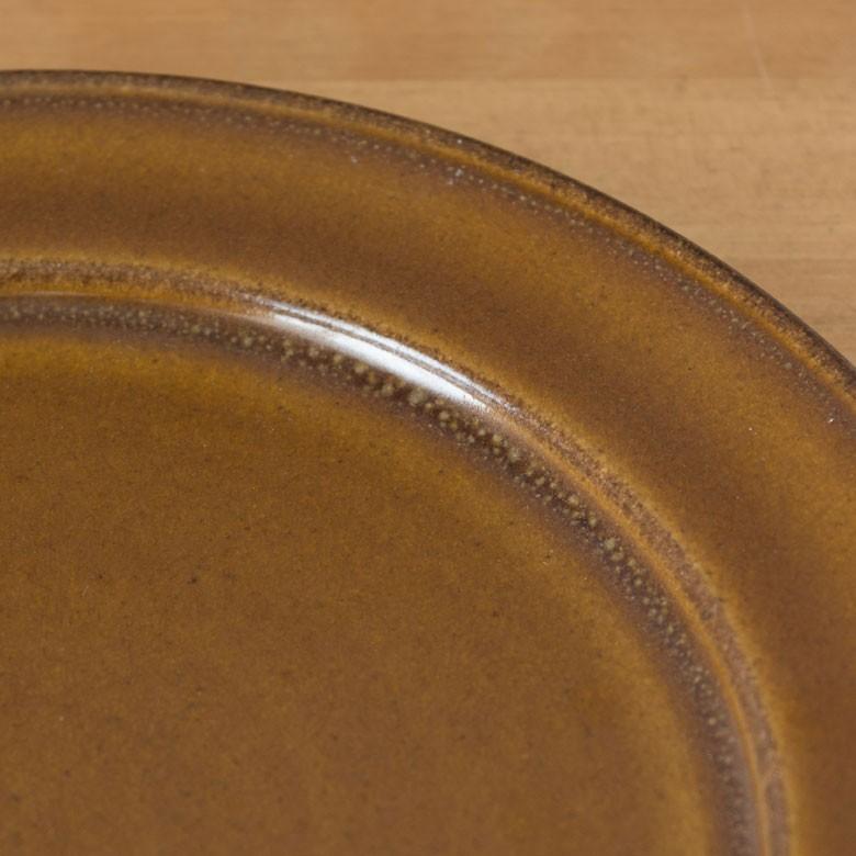 中皿 21.3cm 陶器製 プレート皿 食器 平皿 丸皿 電子レンジ・オーブン使用可 白 カラメル キッチン用品 92083 | ブランド登録なし | 09