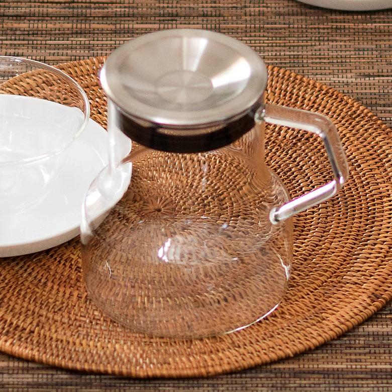 ティーポット 700ml 耐熱ガラス ガラス茶器 ガラスポット 電子レンジOK ガラスのみ 紅茶ポット キッチン用品 92091 | ブランド登録なし | 01