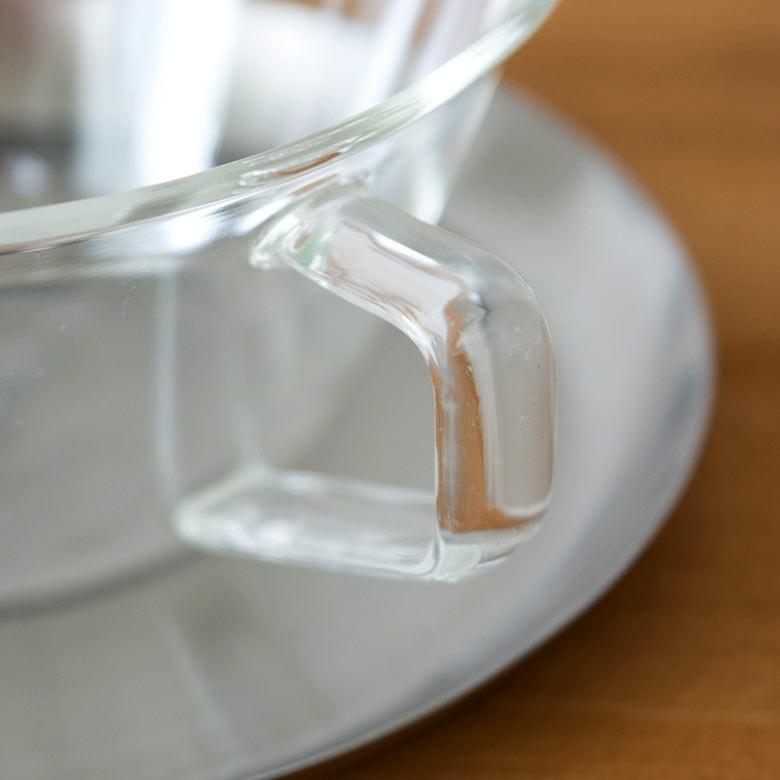 コーヒーカップ＆ソーサー 耐熱ガラス ステンレス製受け皿 220ml 電子レンジOK 食器 ティーカップ コップ マグカップ ガラス製 キッチン用品 92096 | ブランド登録なし | 04