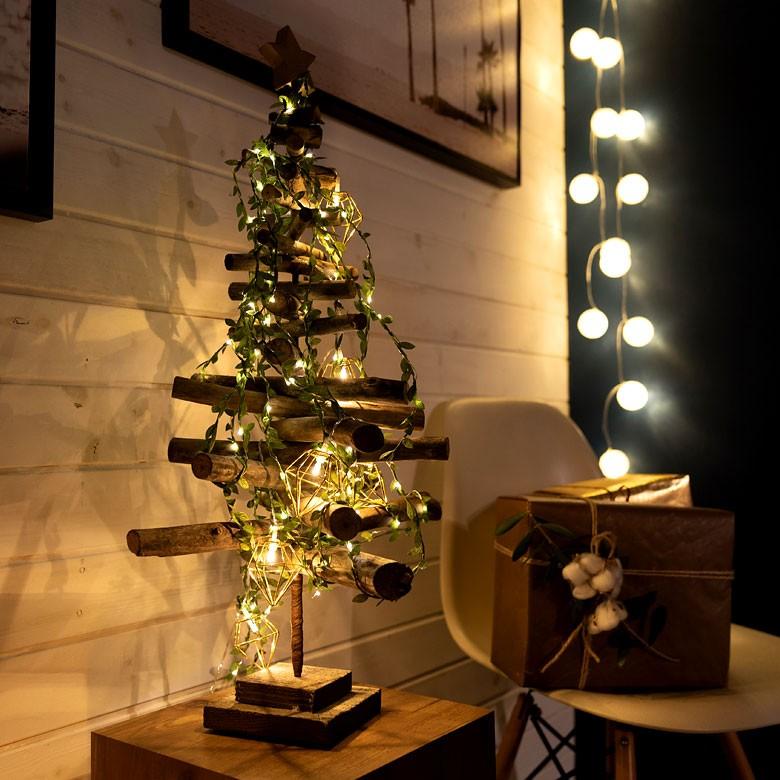 イルミネーションライト LEDライト 電飾 ガーランド クリスマスツリー装飾 リモコン付き グリーンリーフ 乾電池式 照明器具 92109 | ブランド登録なし | 02