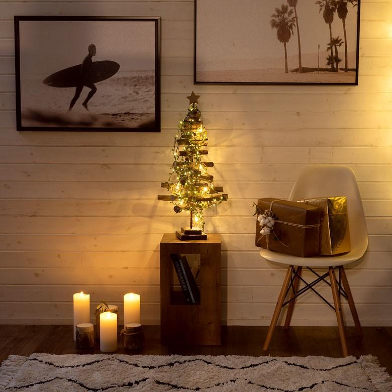 イルミネーションライト LEDライト 電飾 ガーランド クリスマスツリー装飾 リモコン付き グリーンリーフ 乾電池式 照明器具 92109 | ブランド登録なし | 04