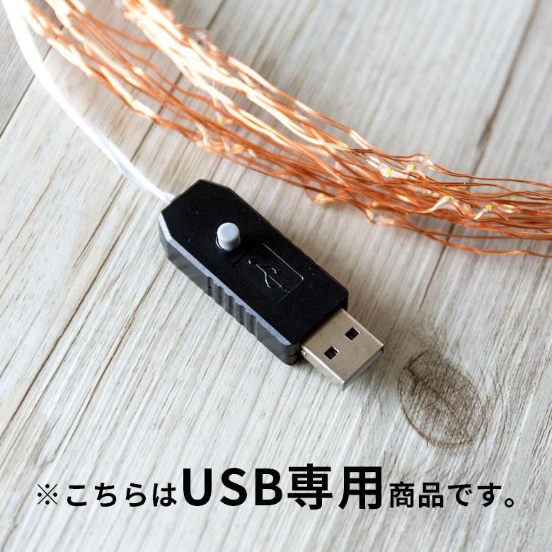 イルミネーションライト LEDライト 電飾 ガーランド クリスマスツリー装飾 ワイヤー USB式 点滅 照明器具 92110 | ブランド登録なし | 05