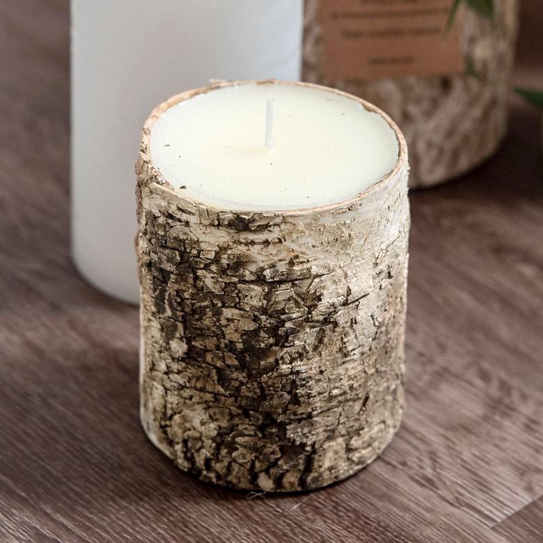 キャンドル ろうそく パークピラーキャンドル Sサイズ 切り株風 無香料 樹木 クリスマス 92111 | ブランド登録なし | 01