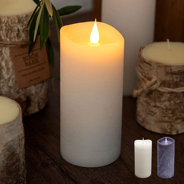 LEDキャンドルライト キャンドル型LEDライト イルミネーション エンキンドル ラスティクピラー Mサイズ クリスマス装飾 インテリア 照明器具 92115 | ブランド登録なし