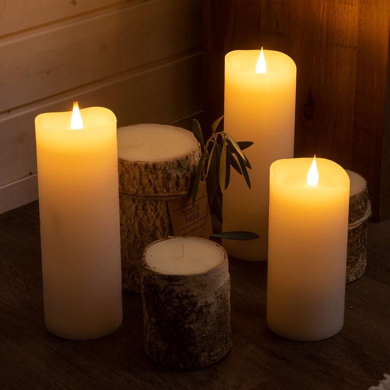 LEDキャンドルライト キャンドル型LEDライト イルミネーション エンキンドル ラスティクピラー Mサイズ クリスマス装飾 インテリア 照明器具 92115 | ブランド登録なし | 07