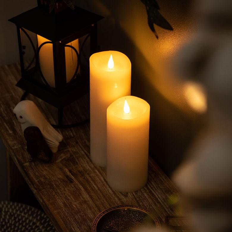 LEDキャンドルライト キャンドル型LEDライト イルミネーション エンキンドル ラスティクピラー Mサイズ クリスマス装飾 インテリア 照明器具 92115 | ブランド登録なし | 08