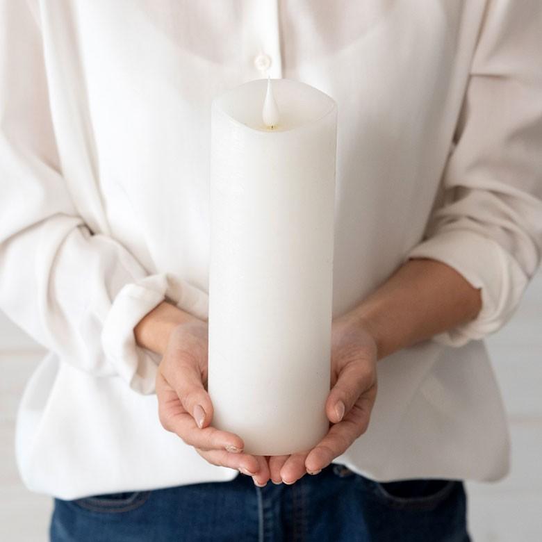 LEDキャンドルライト キャンドル型LEDライト イルミネーション エンキンドル ラスティクピラー Lサイズ クリスマス装飾 インテリア 照明器具 92116 | ブランド登録なし | 10