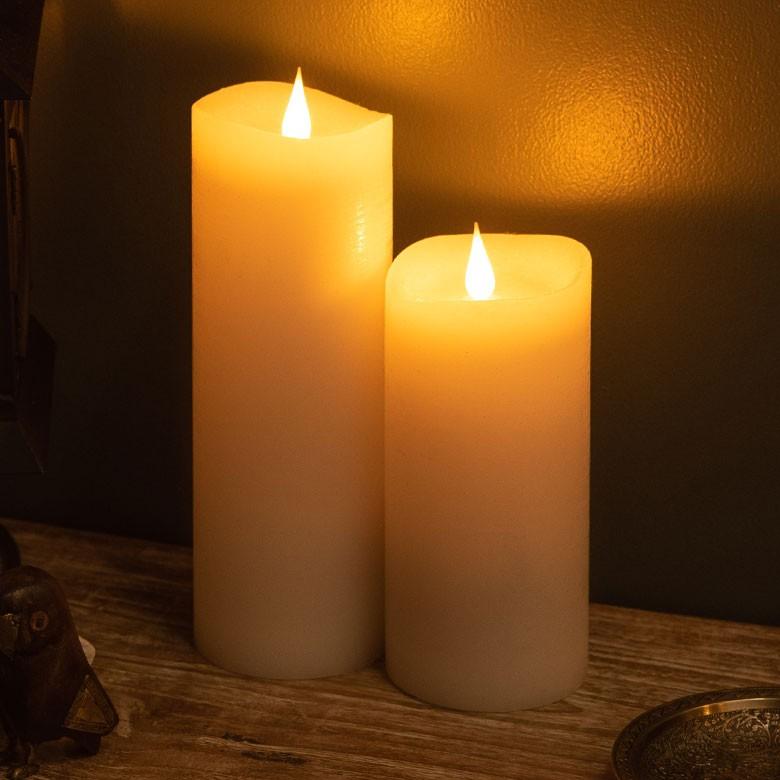 LEDキャンドルライト キャンドル型LEDライト イルミネーション エンキンドル ラスティクピラー Lサイズ クリスマス装飾 インテリア 照明器具 92116 | ブランド登録なし | 12