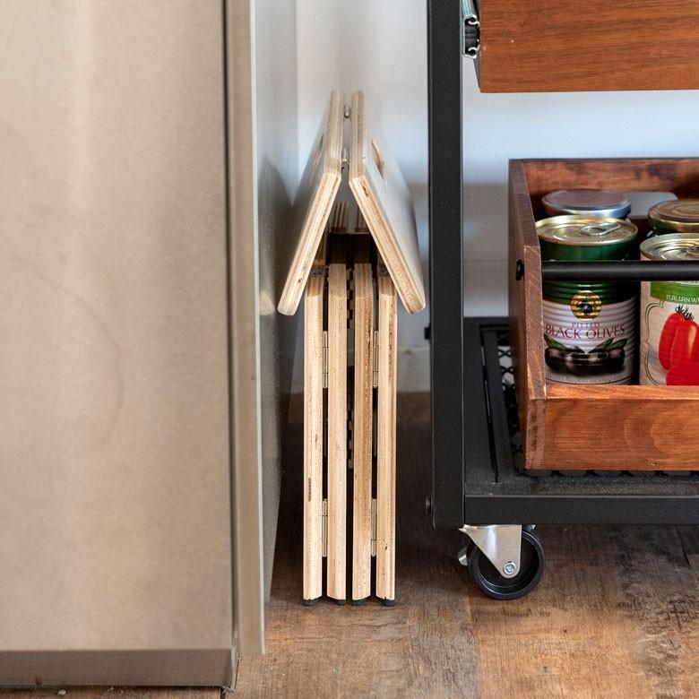 踏み台 ステップ 木製 折り畳み 持ち手つき 高さ約21cm  スリム コンパクト おしゃれ 92117 | ブランド登録なし | 03